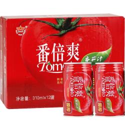 冠农股份 新疆新鲜原榨番茄汁0脂不加一滴水 西红柿果蔬汁饮料310ml*12罐