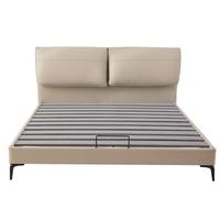 京东京造 荷兰头层牛皮 真皮床 实木排骨架 真皮款 单床(不含床垫) 1.5*2m