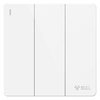 公牛 G12K311 三开单控开关 象牙白