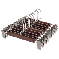 JustBest 洁比世 衣架 实木裤裙夹西服大衣夹子配套裤夹防滑无痕裙架多功能裤夹无痕防滑衣撑子 10个装