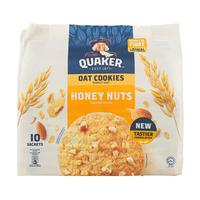 桂格（QUAKER）马来西亚蜂蜜果仁燕麦曲奇饼干250g膳食纤维独立包装代餐