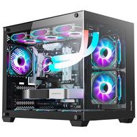 视界S1黑色无立柱海景房机箱(MATX主板/双面玻璃/360水冷位/9风扇位/U3/支持4080)