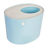 IRIS 爱丽思 TECL-20 半封闭顶入式猫砂盆 白灰 52*38*36.6cm