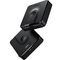 绿联 CM217  HDMI双向切换器 二进一出 黑色