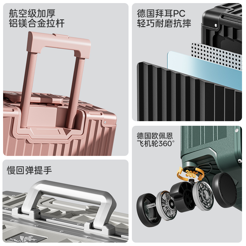 墨绿（高端品质+YKK拉链+慢回弹把手+赠箱套）