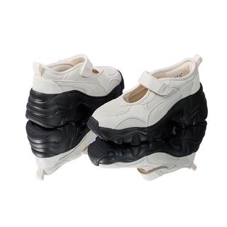 彪马（PUMA） 女子厚底运动老爹鞋玛丽珍镂空凉鞋 PULSAR WEDGE399104 米白色-银色-黑色-01 37