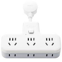 BULL 公牛 GN-9733K 柔性品字形插排 三位五孔+三位二孔 总控款