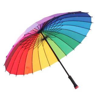 美度 M5002 24骨直杆晴雨伞 彩虹色