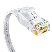 山泽(SAMZHE)六类网线 CAT6类千兆纯铜扁平网线 电脑宽带家用监控网络连接成品跳线 六类纯铜扁线-白 1米 BBP601