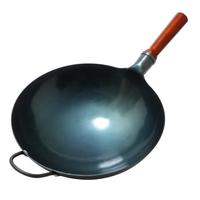 JITIECHUI 冀铁锤 炒锅(32cm、不粘、无涂层、铁、蓝黑、有耳)