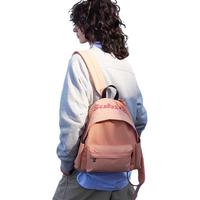 Subtle2024双肩包小型时尚设计感轻便休闲旅行户外防水男女包 蜜桃粉色