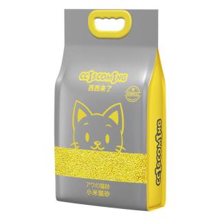 西西来了 猫砂小米猫砂2.4kg*4包猫砂伴侣除臭吸水低尘速结团可冲厕所方便