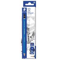STAEDTLER 施德楼 100 六角杆铅笔 蓝色 7H 12支装