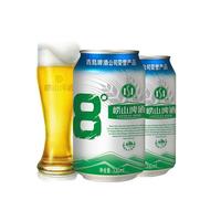 崂山啤酒 8° 330ml 24听 精选制麦口感爽透 原麦汁浓度8°P