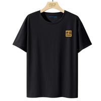 真维斯(Jeanswest) 短袖男夏季冰丝网眼透气速干上衣青少年宽松大码运动服T恤 XL 黑/JZS国潮青年