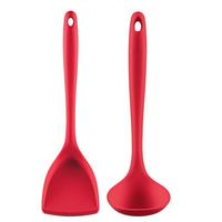 SUPOR 苏泊尔 KT0 硅胶铲勺2件套 红色