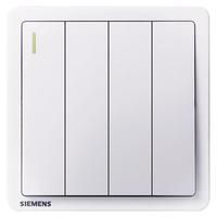 SIEMENS 西门子 致典系列 四开单控开关 雅白色