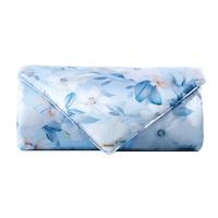 富安娜 FUANNA 璟·兰曦100%桑蚕丝夏被可水洗60s天丝凉感被4.6斤203*229cm蓝色