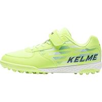 卡尔美（KELME）儿童足球鞋TF碎钉魔术贴免系带防滑耐磨比赛训练透气球鞋 果绿 34