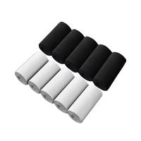 芝麻时光男袜子纯棉 7a级抗菌袜子 男士 中筒100%纯棉防臭袜四季秋冬均码 拍1发10【5黑5白包含共10双