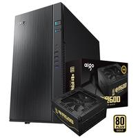 aigo 爱国者 黑曼巴 MATX机箱 非侧透 含电源 600W 黑色