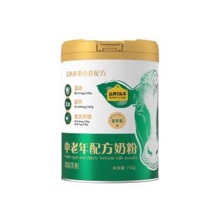 88VIP：认养一头牛 高钙富硒生牛乳中老年配方奶粉 750g*2罐 礼盒装