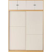 林氏家居原林氏木业衣柜 简约现代家用卧室储物两门组合抽屉大衣橱JC3D 趟门衣柜(1.6米)+5D-A顶柜