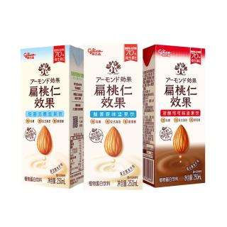 格力高 扁桃仁效果坚果奶植物奶巴旦木奶饮料混合装250ml*3盒