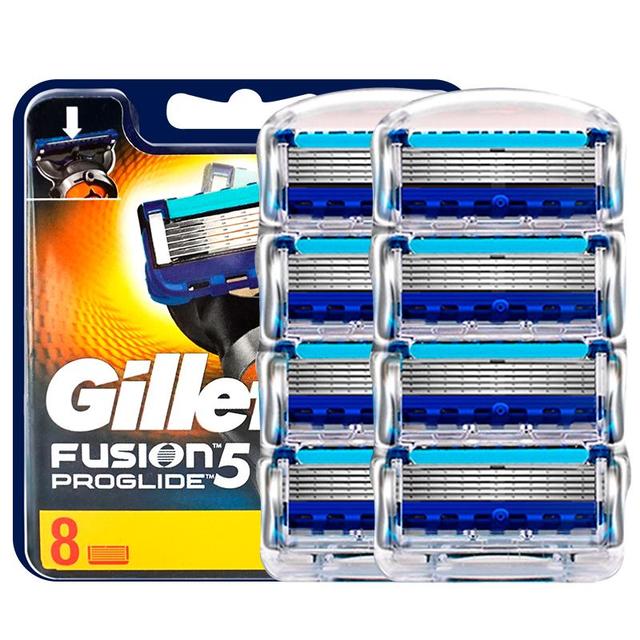吉列 锋隐5致顺 剃刮胡须刀手动 剃须刀片替换装8刀头 5层刀片男士 京东自营旗舰 非吉利 年货