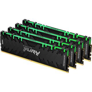 金士顿 FURY 128GB(32G×4)套装 DDR4 3600 台式机内存条 Renegade叛逆者系列 RGB灯条 骇客神条