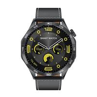 LAISIDI/莱思帝 心率血压血氧睡眠监测 运动手表 皮革表带 黑色 46mm