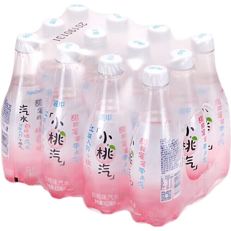 YANZHONG 延中 小桃汽 气泡水 白桃味 410ml*12瓶