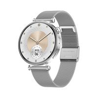 莱思帝HK39智能手表女生款迷你小巧心率血压血氧监测跑步防水防汗长续航蓝牙打电话离线支付运动手环 41MM表盘银色+银色钢带 离线支付-AI语音助手