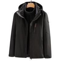 JEEP SPIRIT 吉普 冲锋外套冬季款三合一两件套抓绒内胆保暖防寒服855 1818女款紫色 M 女款黑色