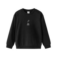 asics亚瑟士童装中大童中性款长袖卫衣T恤秋日常基础卫衣T恤 001黑色 130 cm