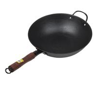 臻三环 圆底炒锅(32cm、不粘、铁、电磁炉不可用)