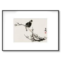 榮寶齋 王雪涛 玉簪花 60x80cm 宣纸 檀香木框