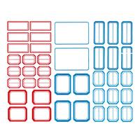 M&G 晨光 YT-12 标签贴纸 25*33mm 蓝框横线 90枚