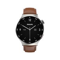 PHILIPS/飞利浦 实时转写翻 智能手表 超纤表带 银棕 银色 46mm