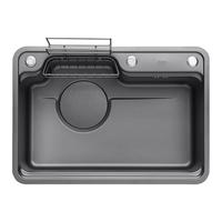 惠达厨房水槽大单槽聚宝盆纳米304不锈钢日式洗碗槽洗菜盆一体盆TY500