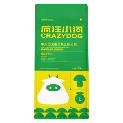 疯狂小狗 疯狂的小狗 经典系列 香菇牛排味中大型犬成年期狗粮 20kg