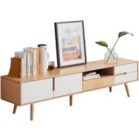 维莎全实木电视柜简约白色客厅矮柜欧洲榉木小户型收纳储物置物柜 2米-电视柜(2000*350*430mm) 组装