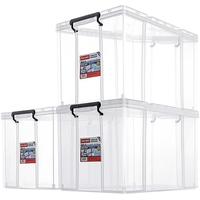 Jeko&Jeko 捷扣 SWB-5220 收纳箱 65L*3个 透明