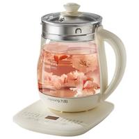 Joyoung 九阳 养生壶 1.5L煮茶壶煮茶器 玻璃花茶壶 316不锈钢烧水壶电热水壶 K15D-WY301