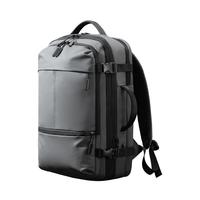 探界者大容量旅行背包防泼水可扩容主仓可容纳17英寸电脑皮膜布双肩包 灰色