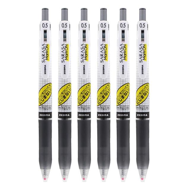 斑马牌 学霸系列 JJ77 按动中性笔 黑色 0.5mm 6支装
