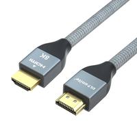 优籁特 4011-12130/1M HDMI 2.1 视频线缆 1m 深灰色