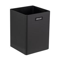 deli 得力 8931 笔筒 金属方形笔筒款 黑色