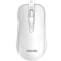  PHILIPS/飞利浦 S系列 SPK7214 微声版 人体工程学 有线鼠标  白色