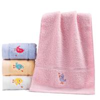 GRACE 洁丽雅 儿童毛巾卡通洗脸家用吸水童巾柔软小毛巾48*25cm 卡通3条装